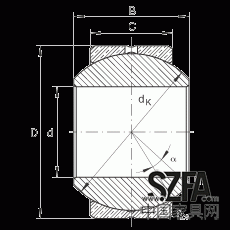 關節軸承 GE10-PB, 根據 DIN ISO 12 240-1 標準，尺寸系列 K，需維護
