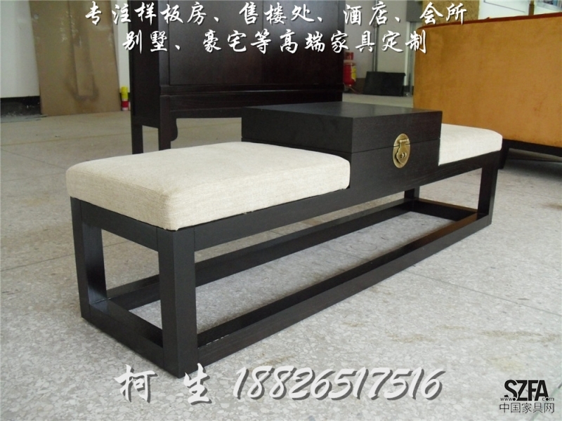 羅漢床、新中式沙發、新中式家具、樣板房家具、中式家具、深圳家具廠 18826517516 柯生 (2)